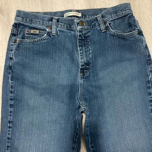 Lee Relaxed Straight Leg Classic Blue Women's Jeans Waist 30 - Picture 3 of 14